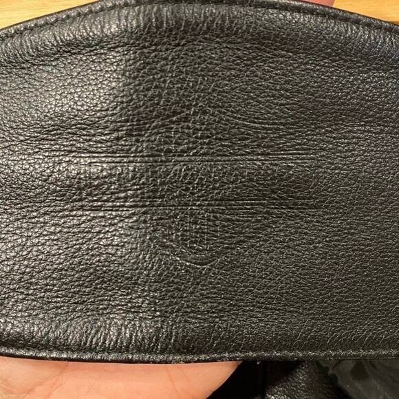 Black Belted Vintage Leather Harley Davidson Ridding Chaps Made in USA Women S - Picture 7 of 8